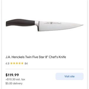 Zwilling Five Star 8” Chef Knife